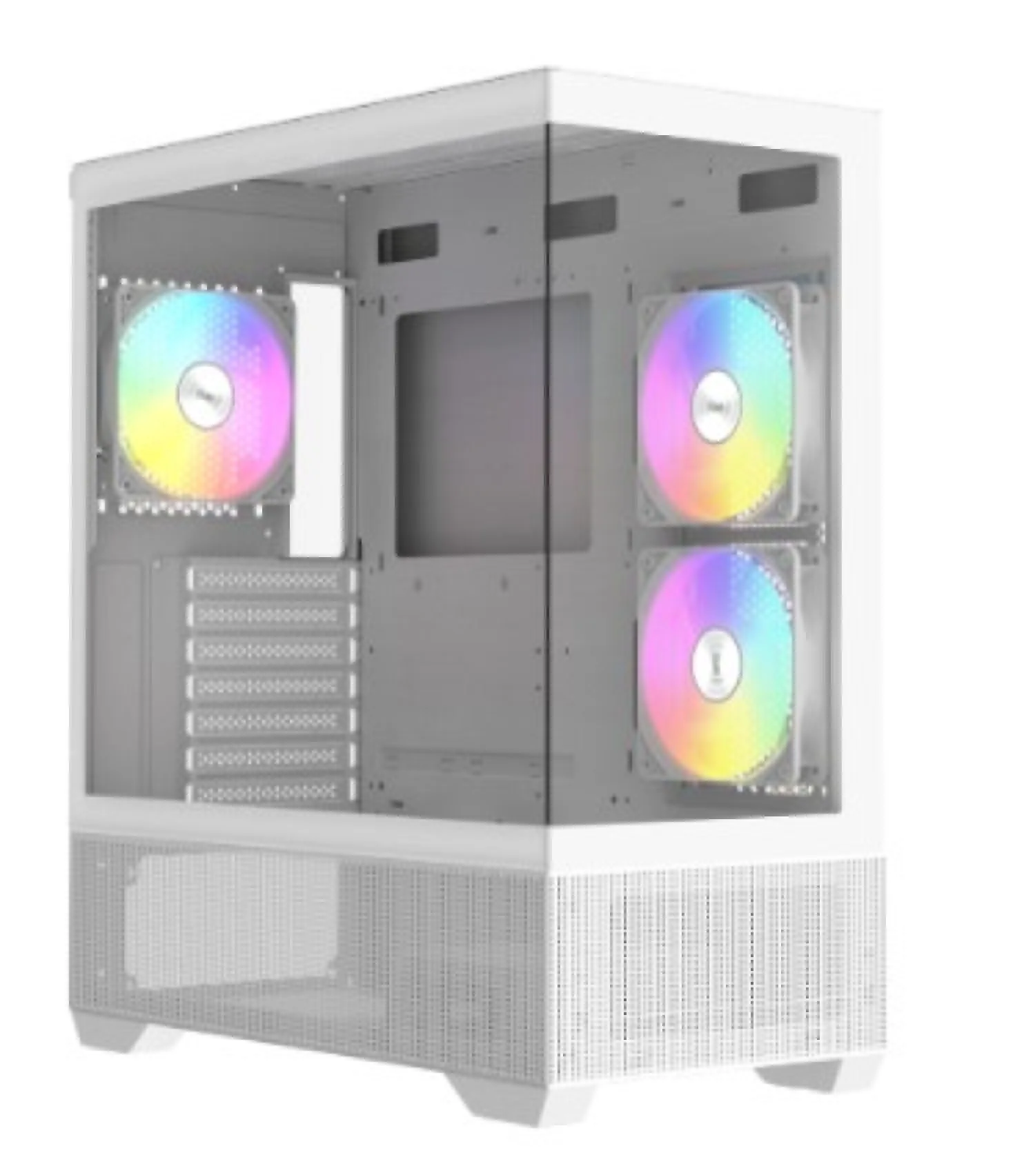 GABINETE GAMER RAIDMAX INFINITA i801 AIR WHITE E-ATX TG ARGB