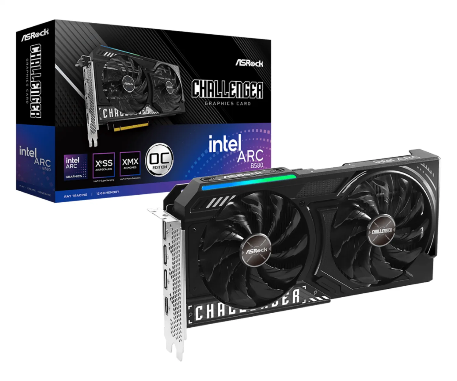 Placa De Video Asrock Intel Arc B580 12gb Challenger — foto 1